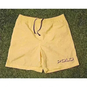 Polo Sport Ralph Lauren Swim Trunks Shorts Men’s Size Large Yellow Y2K